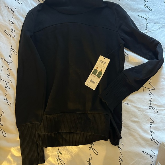 NWT alo yoga haze long sleeve sweatshirt black small - Picture 5 of 9